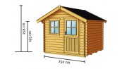 ABRI JARDIN BOIS 28M/M :::::::::::::: 2.5 X 2.0 M