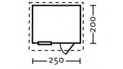 ABRI JARDIN BOIS 28M/M :::::::::::::: 2.5 X 2.0 M