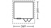 ABRI JARDIN BOIS 28 M/M :::::::::::::: 3.4 X 3.0 M