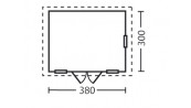 ABRI JARDIN BOIS 28 M/M :::::::::::::: 3.8 X 3.0 M