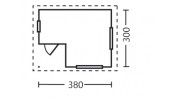 ABRI JARDIN BOIS 28 M/M :::::::::::::: 3.8 X 3.0 M