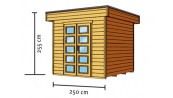 ABRI JARDIN BOIS 28 M/M :::::::::::::: 2.5 X 2.5 M