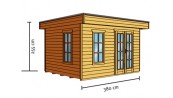 ABRI JARDIN BOIS 28 M/M :::::::::::: 3.80 X 3.0 M