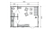 CHALET BOIS BERN 2 ::::::::::::::::  4.20 X 5.60 M