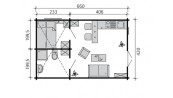 CHALET BOIS TORONTO + TERRASSE   4.20 X 6.60 M