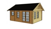 CHALET BOIS AVEC TERRASSE ::::   4.20 X 5.60 M