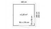 ABRI JARDIN PANNEAU BOIS 12 MM  1,8 x 1,8 M