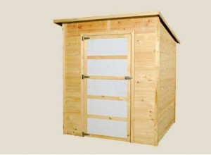 ABRI TOIT PLAT PANNEAU BOIS 19 MM  1,8 x 1,8 M