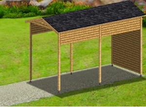 ABRI CAMPING CAR 1/3 :::::::::::::::::::  4 x 7 m