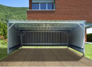ABRI VOITURE SIMPLE PENTE ::::::::: 3,00 x 5,36 M