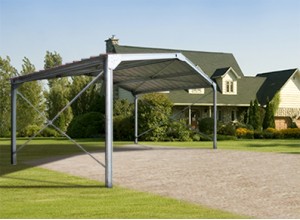 ABRI METALLIQUE DOUBLE PENTE    6,00 x 5,36 M
