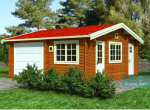 GARAGE BOIS 44 m/m AVEC ATELIER ::::  5,5 x 5,5 m