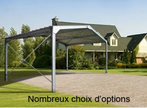 ABRI METALLIQUE DOUBLE PENTE  8.00 X 5.00 M
