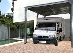 ABRI CAMPING CAR METALLIQUE     4.00 M X 10.00 M