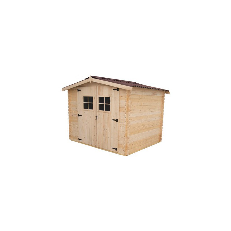 Cabanon de jardin Abri de jardin en rondins Bois massif 28 mm, 5,3 x 3 m -  Cdiscount Jardin