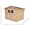 ABRI DE JARDIN bois 28 MM ::::::::: 2.75 x 2.29 M