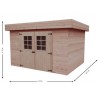 ABRI DE JARDIN BOIS 28 MM 3.39 x 2.35 M