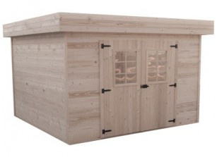 ABRI DE JARDIN BOIS 28 MM :::::::: 3,39 x 3,35 M