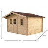 ABRI DE JARDIN BOIS MONTÉ 42 MM ::: 3,65 x 3,81 M