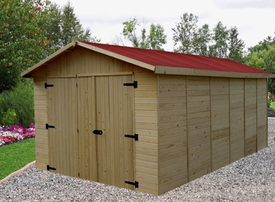 GARAGE BOIS PANNEAUX 16 M/M :::: 3,00 x 5,20 M