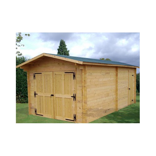 GARAGE BOIS MADRIERS 42M/M MONTÉ 3,65 x 6,64 M