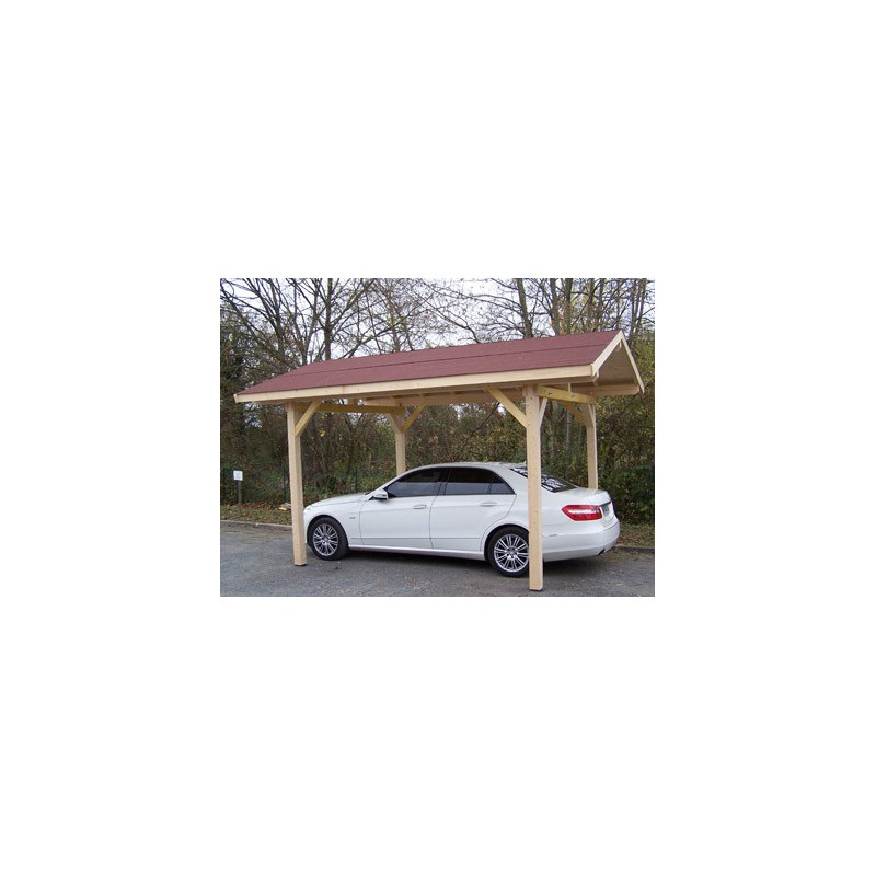 CARPORT BOIS VOITURE ECONOMIQUE Couverture carport Limouisin sans