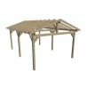 CARPORT DOUBLE PENTE EN BOIS 4.50 x 6.32 M