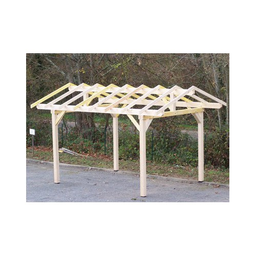 ABRI VOITURE / OSSATURE BOIS