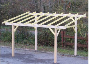 CARPORT MONOPENTE EN BOIS