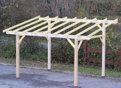 CARPORT MONOPENTE EN BOIS