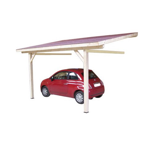 CARPORT EN BOIS ADOSSE