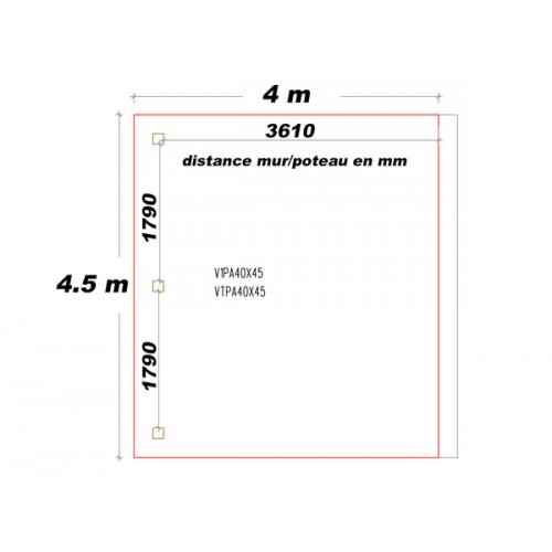 OSSATURE DOUGLAS ADOSSÉE TOIT PLAT