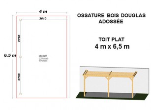 OSSATURE DOUGLAS ADOSSÉE TOIT PLAT