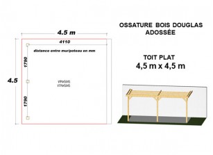 OSSATURE DOUGLAS ADOSSÉE TOIT PLAT