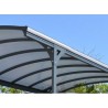 ABRI VOITURE ALUMINIUM AVEC TOIT BERCEAU EN POLYCARBONATE ALVEOLAIRE 6MM