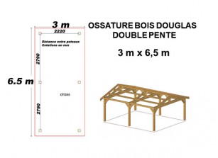 OSSATURE DOUGLAS DOUBLE PENTE