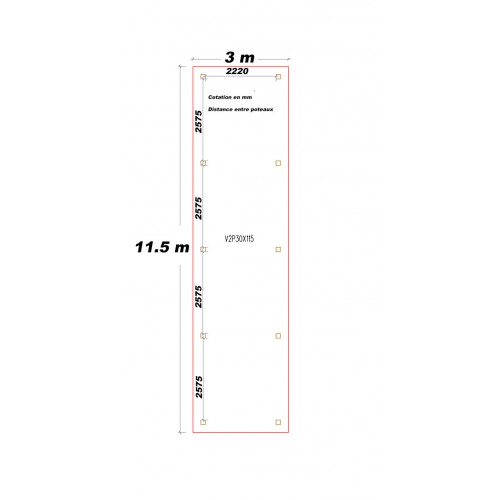 OSSATURE DOUGLAS DOUBLE PENTE
