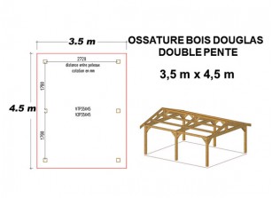 OSSATURE DOUGLAS DOUBLE PENTE