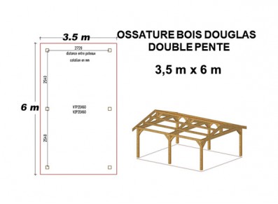 OSSATURE MOISÉE DOUBLE PENTE EN BOIS DOUGLAS 