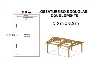 OSSATURE DOUGLAS DOUBLE PENTE