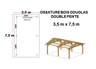 OSSATURE MOISÉE DOUBLE PENTE EN BOIS DOUGLAS