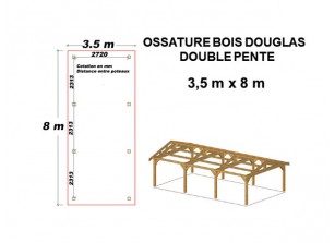 OSSATURE MOISÉE DOUBLE PENTE EN BOIS DOUGLAS