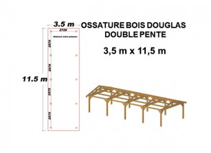 OSSATURE DOUGLAS DOUBLE PENTE