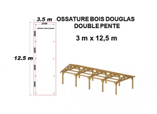 OSSATURE DOUGLAS DOUBLE PENTE