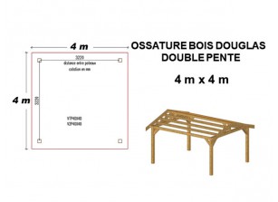 OSSATURE DOUGLAS DOUBLE PENTE