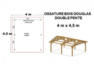 OSSATURE DOUGLAS DOUBLE PENTE