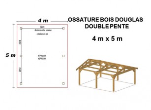 OSSATURE DOUGLAS DOUBLE PENTE