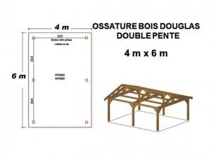 OSSATURE DOUGLAS DOUBLE PENTE