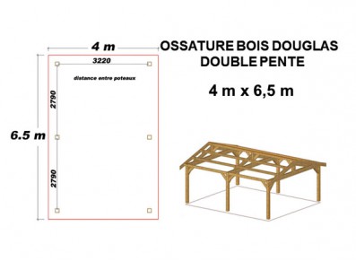 OSSATURE DOUGLAS DOUBLE PENTE