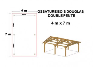 OSSATURE DOUGLAS DOUBLE PENTE